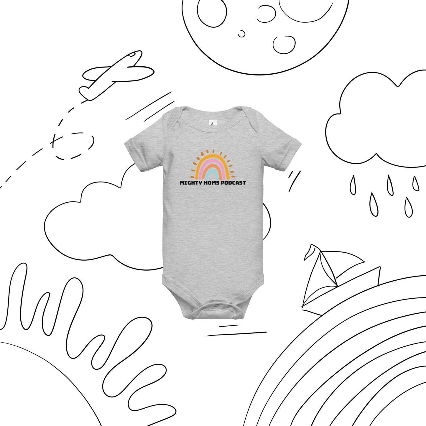 MM Rainbow Baby short sleeve one piece