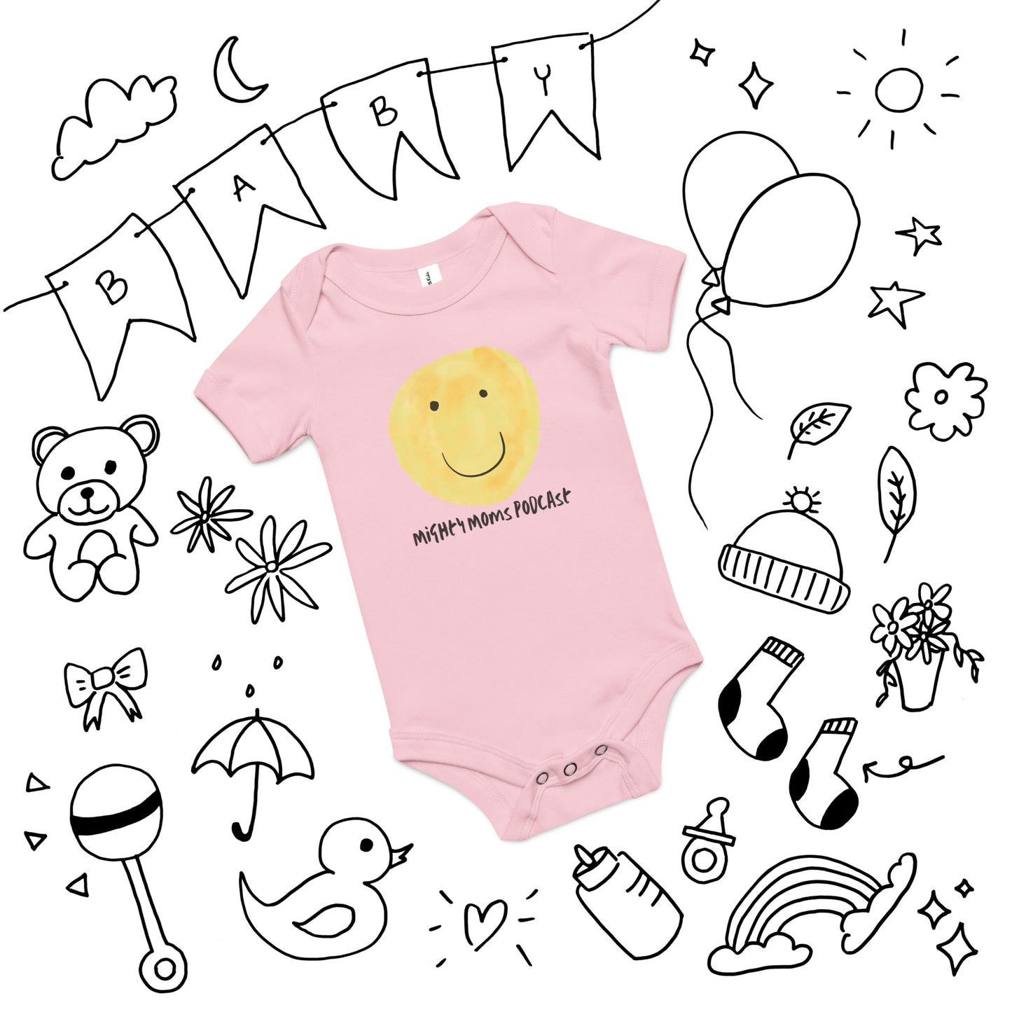 MM Smiley Baby short sleeve one piece