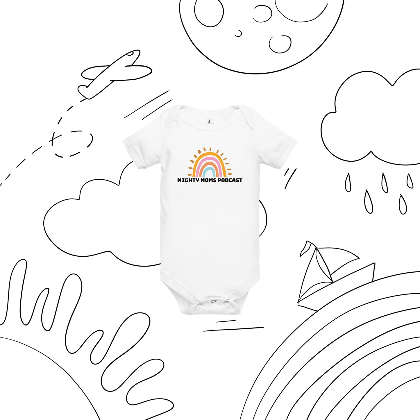 MM Rainbow Baby short sleeve one piece