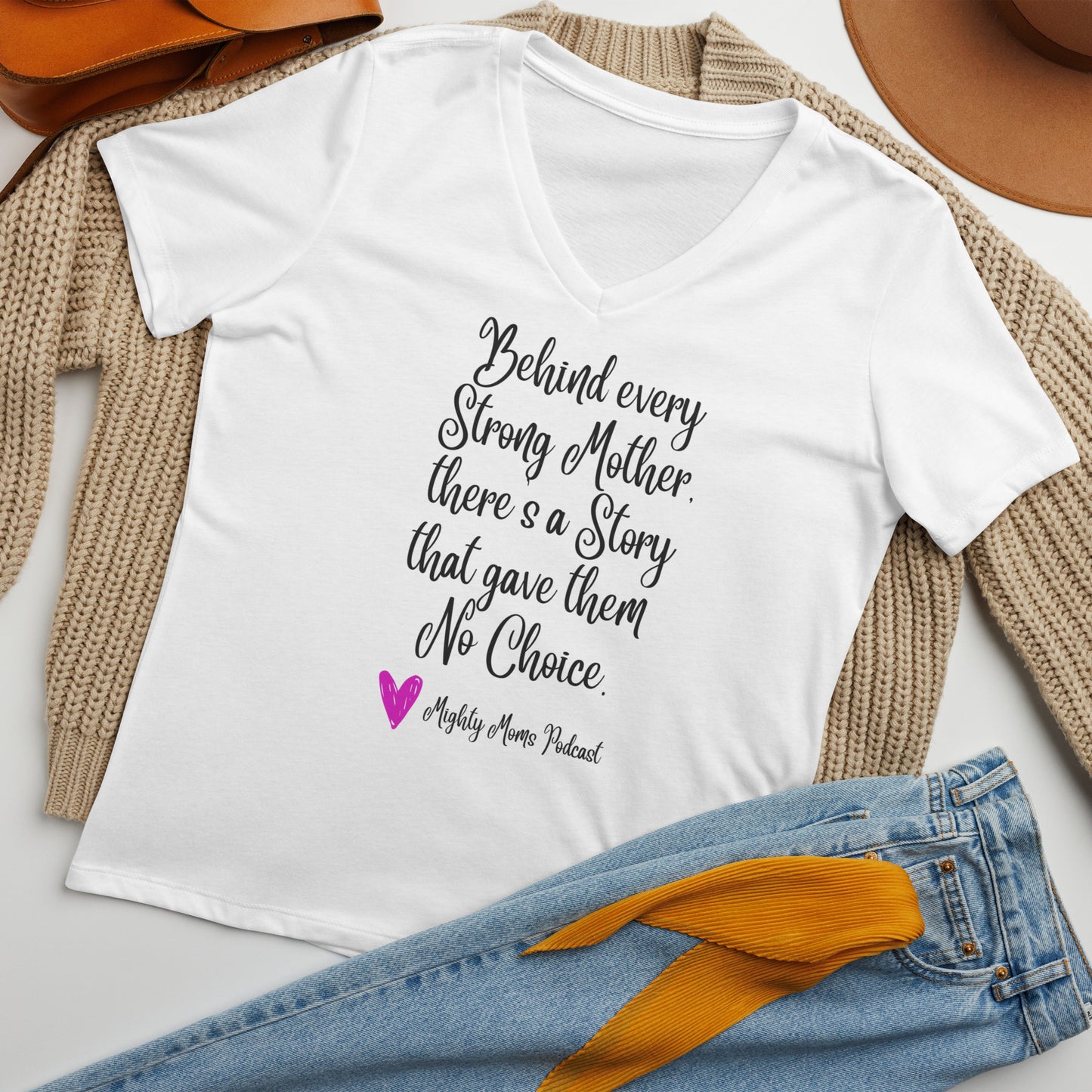 MM Women’s relaxed v-neck t-shirt