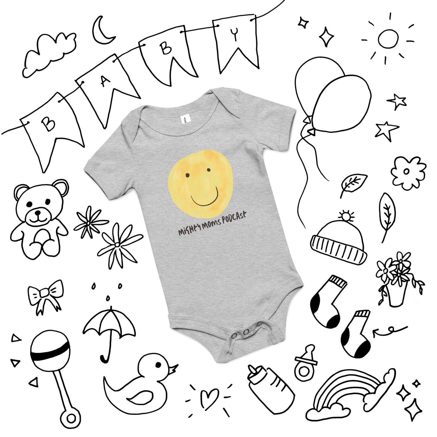MM Smiley Baby short sleeve one piece