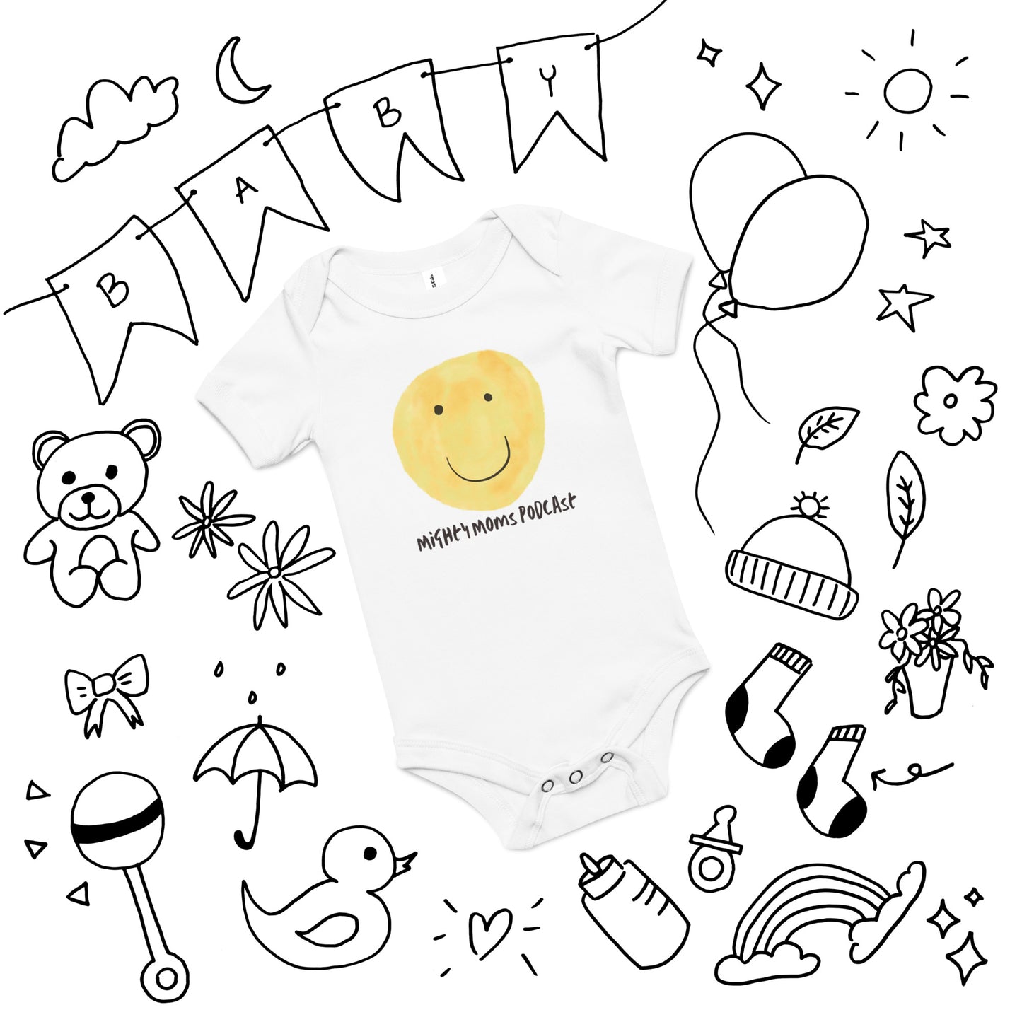 MM Smiley Baby short sleeve one piece