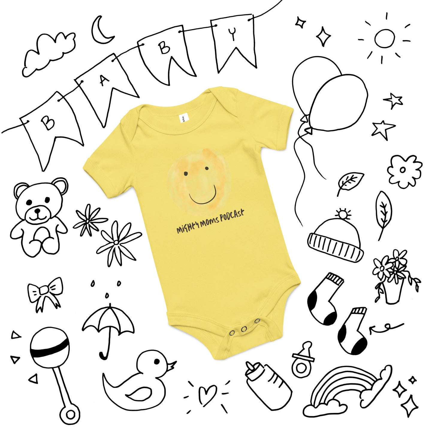 MM Smiley Baby short sleeve one piece