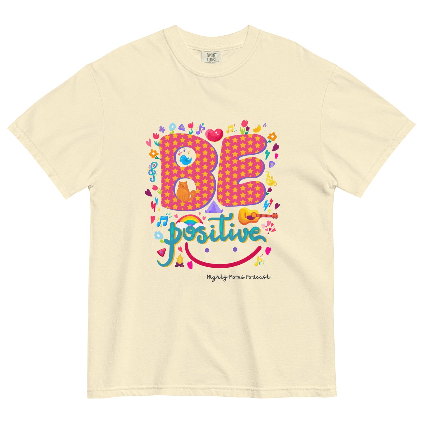 Be Positive Unisex garment-dyed heavyweight t-shirt