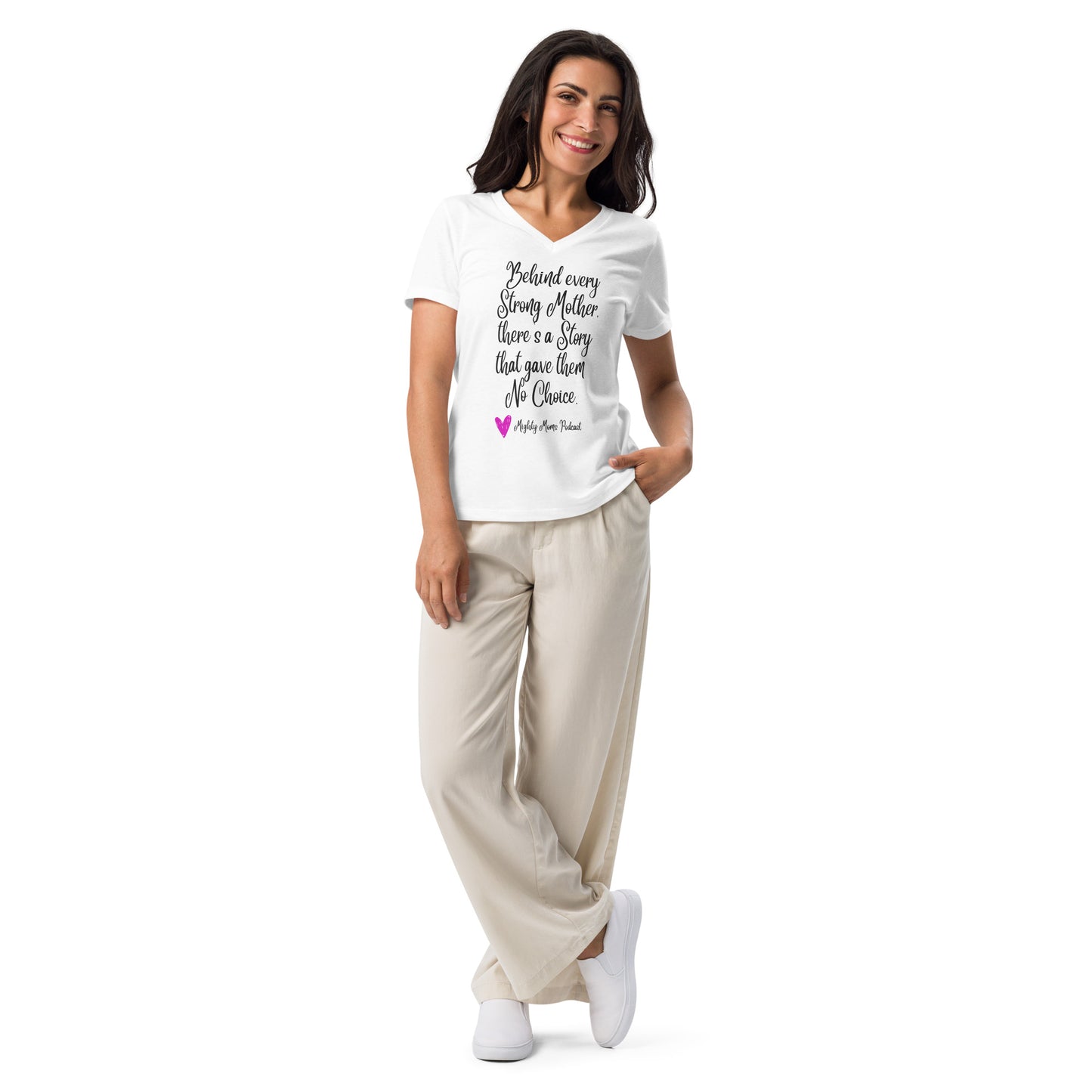 MM Women’s relaxed v-neck t-shirt
